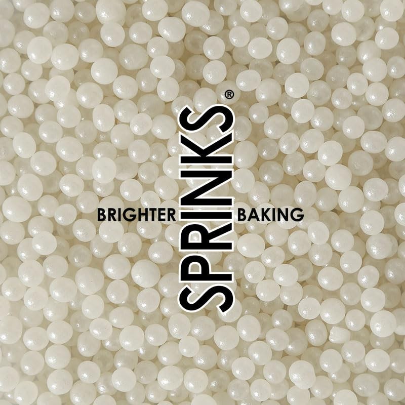 Sprinks Pearls Sprinkles 85 g, 4 mm Size, White