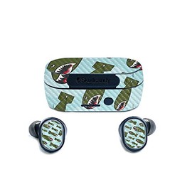 MightySkins Carbon Fiber Skin for Skullcandy Sesh True Wireless Earbuds - Bombs Away | Protective, Durable Textured Carbon Fiber Finish | Easy to Apply, Remove, and Change Styles | Made in The USA