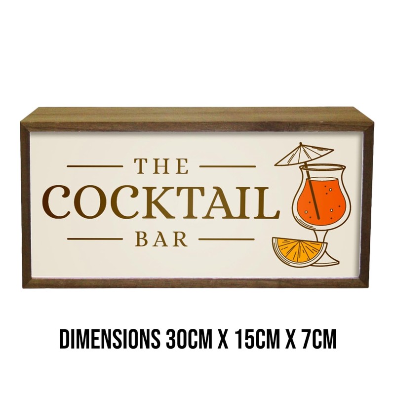 Light Box Home The Cocktail Bar | Illuminated Light Up