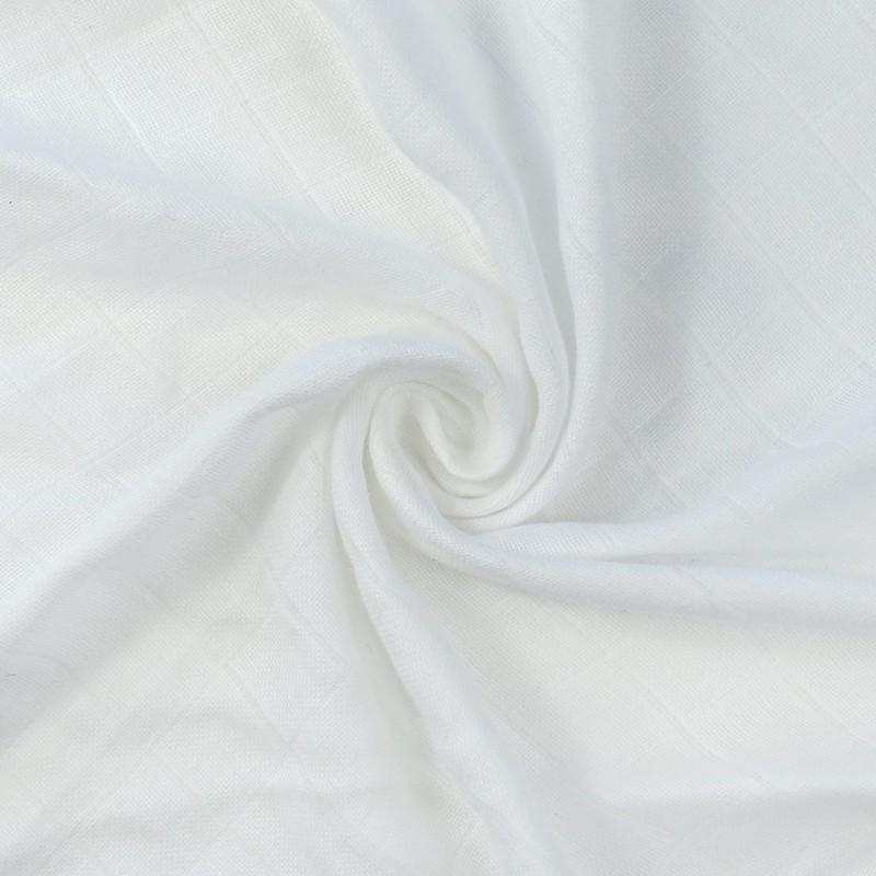 MuslinZ Premium 100% Cotton Baby Muslin Squares 70x70cms (White, Pack