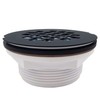 Westbrass A206P-62 2" No-Caulk PVC Compression Shower Drain with 4-1/4"