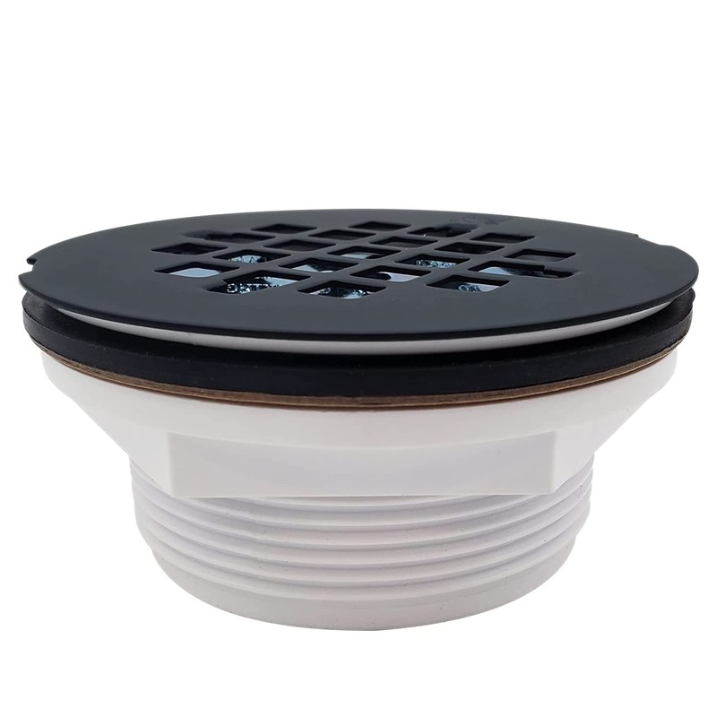 Westbrass A206P-62 2" No-Caulk PVC Compression Shower Drain with 4-1/4"