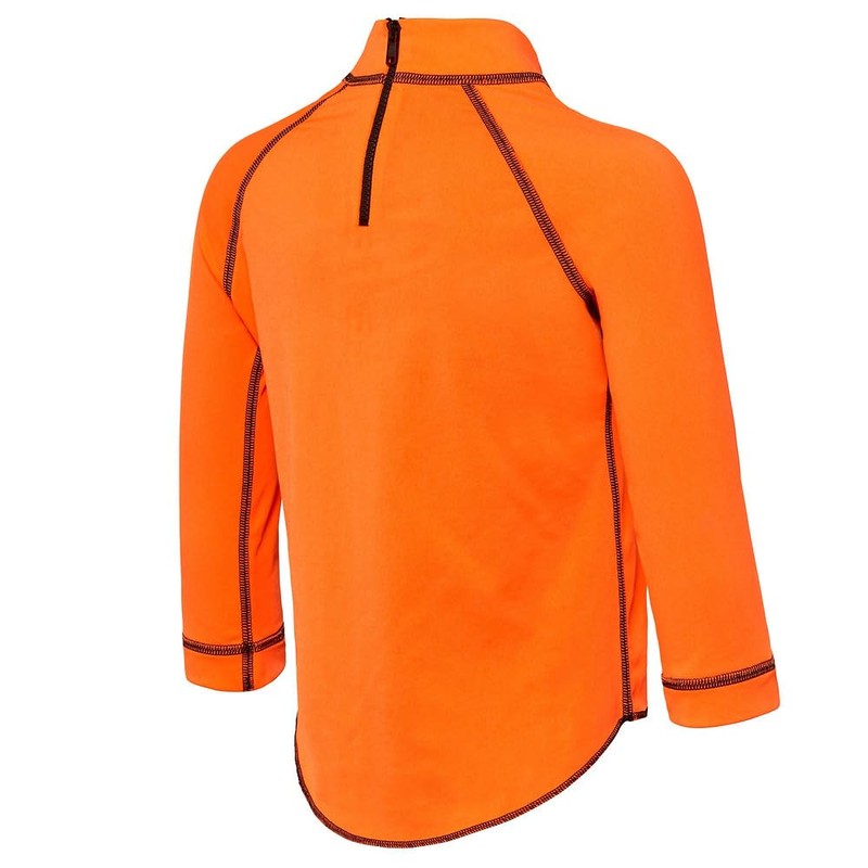 Speedo Boy's Long Sleeve Rash Top, Fluo Orange, 4 Years