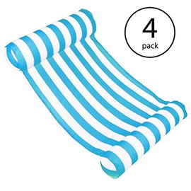 Swimline Premium Swimming Pool Floating Water Hammock Lounge Chair (4 Pack)