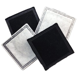 PetSafe Drinkwell Replacement Filter for Current Pet Fountains, Pack of 4, Charcoal Carbon Filter for Cats and Dogs,Black/White