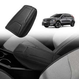 BestEvMod for Niro EV Center Console Armrest Pad Cover Extra Soft Microfiber Leather Protector Seat Armrest Cover Compatible with 2023 2024 Kia Niro EV Accessories (Black)