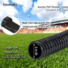 Pond Tubing,1 inch PVC Flexible Pond Hose, Black Corrugated Waterfall