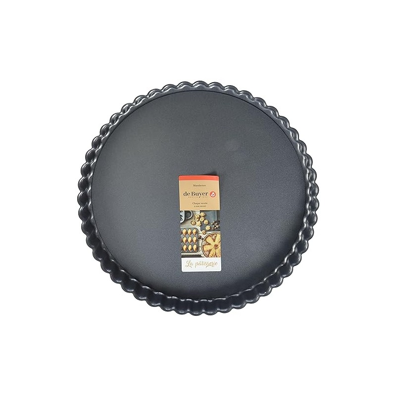 De Buyer 4706.24 Upright Fluted Pie Tin with Spring Form