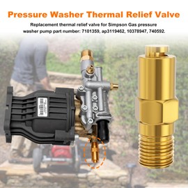 7101359 Pressure Washer Thermal Relief Valve Replacement Simpson Gas Powered Pressure Washer Pumps AP3119462, 10378947, 740592, 21783, 1/4 inch NPT