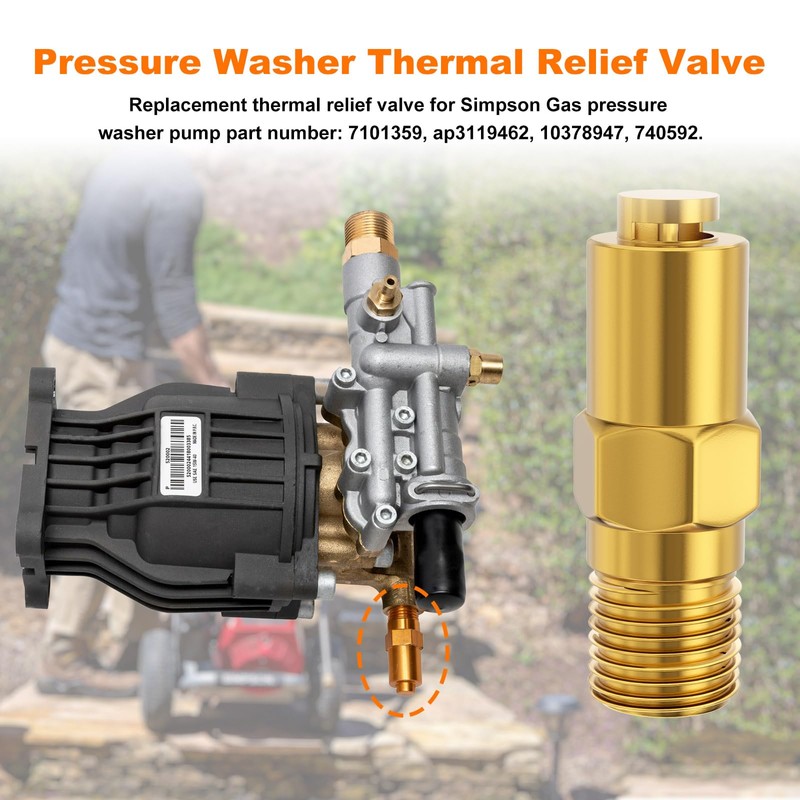 7101359 Pressure Washer Thermal Relief Valve Replacement Simpson Gas Powered
