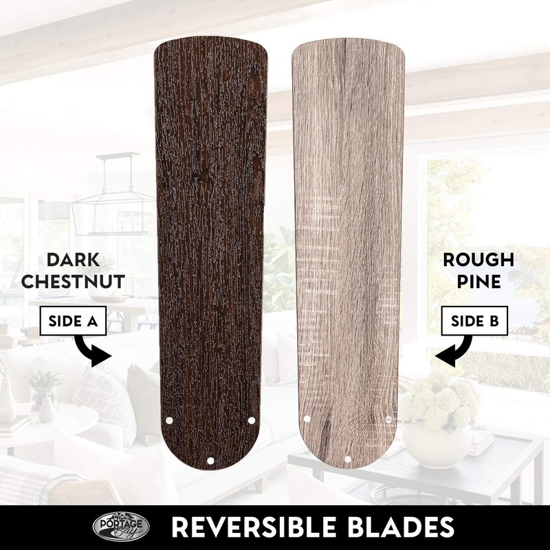 Portage Bay 51492 Cherry Hill Ceiling Fan, 52, Sienna Bronze