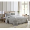 Beatrice Home Fashions Medallion Chenille Bedspread, King Sham, Gray