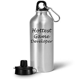 Art by Chelsydale Funny Gifts for Hottest Game Developer Designer Water Bottle Tumbler 20oz Reusable Drinkware - Video Gaming Design Dev Team Development Cute Gag Idea