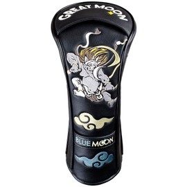 Blue Moon Head Cover for Driver DW [5 Series] [Fujin & Raijin] Golf Headcover Club Cover 2025 Model (Black)