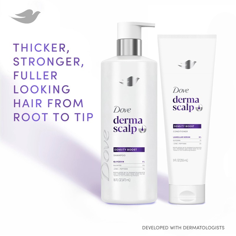 Dove Derma Scalp Conditioner 1ct Density Boost 4X More Visible