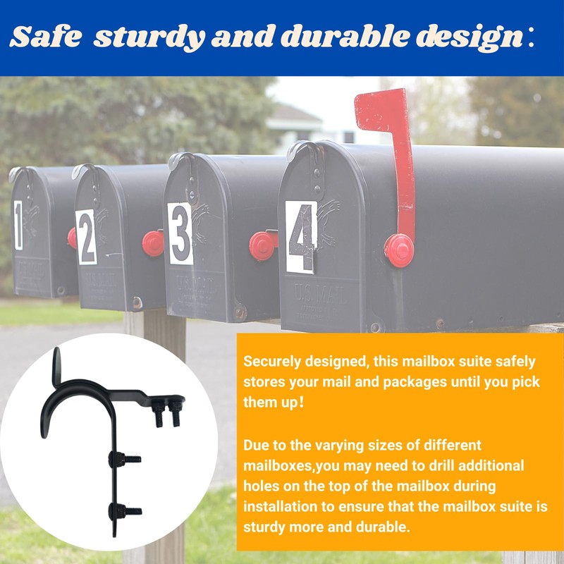 Mailbox Latch and Handle Kit, Thickened Mailbox Latch Replacement Set