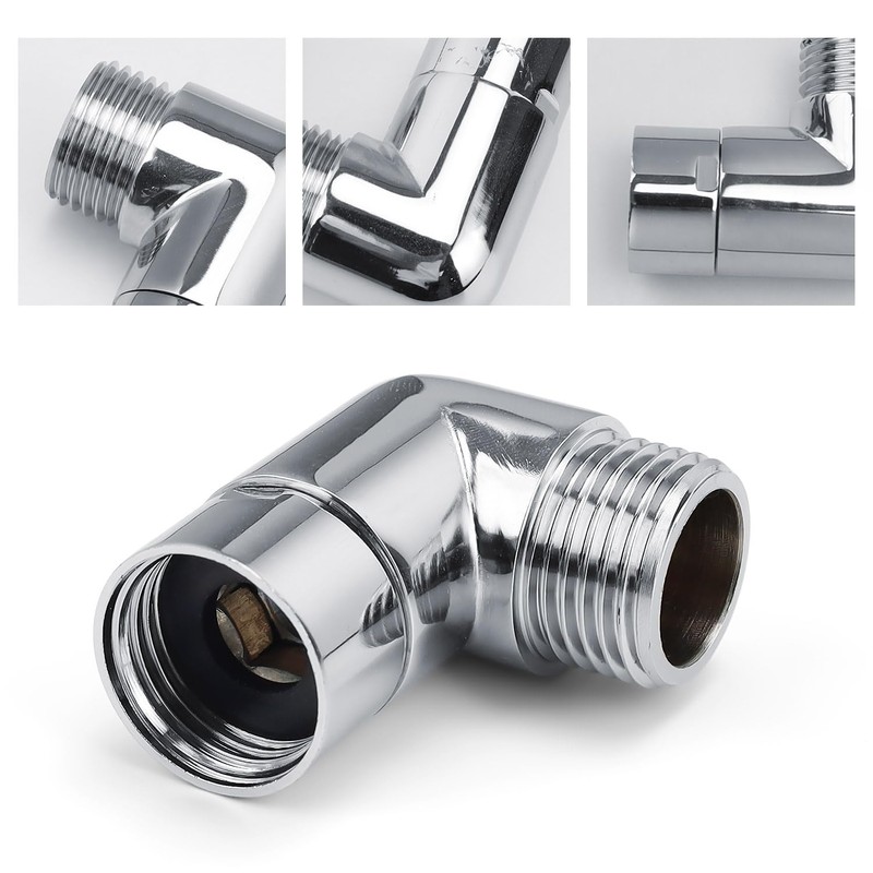 Pack of 2 Shower Hose Adapter, PARFCO 90 Degree Extension