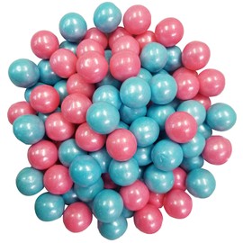 Gender Reveal Gumballs Shimmer Pearl Pink And Blue Bubble Gum 2 Pounds 1 inch Gumballs-KOSHER CERTIFIED-PADDED FOR SAFETY