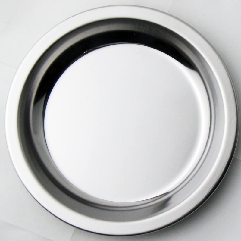 Nagao Tsubamesanjo Round Prep Stainless Steel Tray, 4.9 inches (12.5