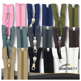 Starlet24® Zip Nylon Spiral 6 mm Separable Plastic Zippers Nylon Spiral Teeth for Jackets & Bags - Beige 60 cm