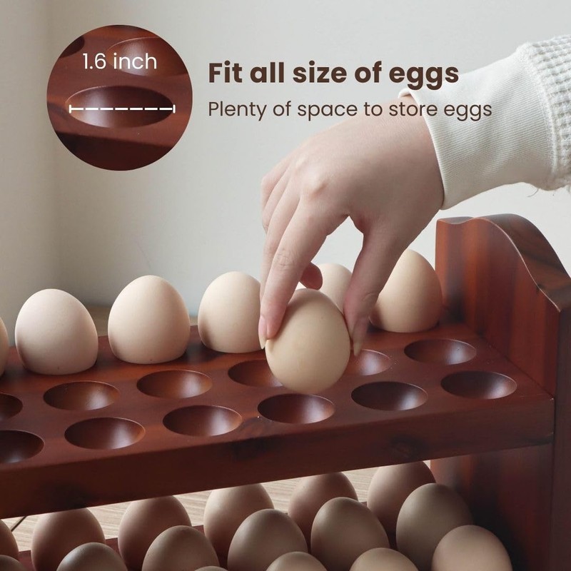 CONMEOCON Egg Holder Countertop, Egg Storage and Egg Container for