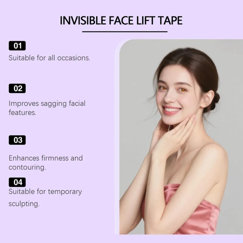 Cinta Estirable Facial Invisible Reafirmante Contorno Rostro