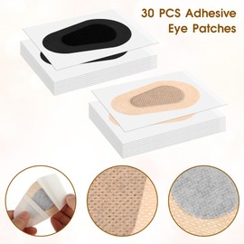 30 Pcs Adhesive Eye Patches Light Blocking Disposable Eyepatch Sticker Breathable Non-Woven Cotton Eye Shield Tape Easy Peeling Latex Free Eyecare Bandages Fatigue 3 × 2 Inches