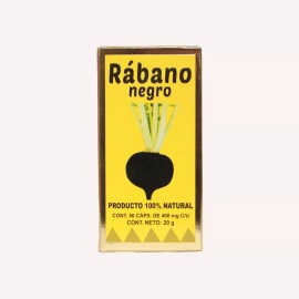 Centro Botánico Azteca Rabano Negro Capsulas Frasco  50 400mg C/u Calculos Biliares Sabor Insaboro