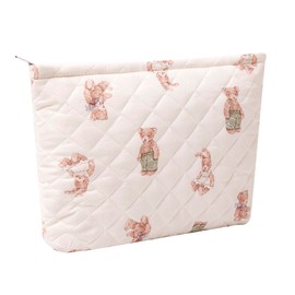 SURBEAV Makeup Bag Cute Cosmetic Bag for Women Girls Floral Coquette Aesthetic Toiletry Bag Travel Make Up Organizer Bag (Bear)