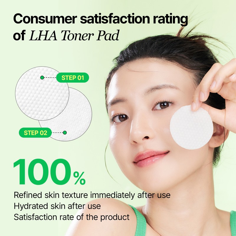 Veganifect [Veganifect]Clean and Glow Green Barley First LHA Toner Pad