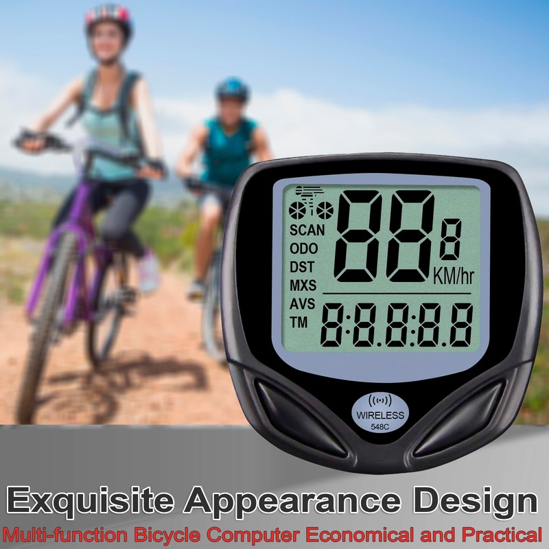 Bike Speedometer – Wireless LCD Bike Computer Speedo Odometer –