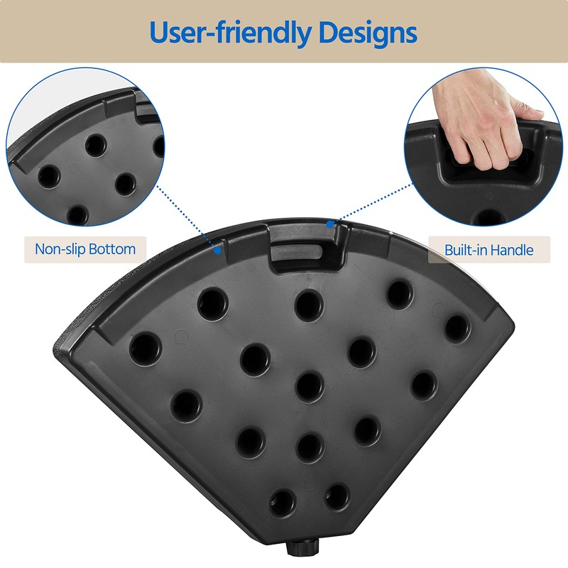 Yaheetech 4Pcs 13L Heavy Duty Offset Outdoor Umbrella Base Water