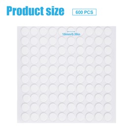 600pcs Double-Sided Mounting Putty, 0.39 Inch Clear Adhesive Dots Transparent Glue Tape Stickers Round Sticky Acrylic Tack Putty Removable No Trace Wall Putty for Hanging Photo Pictures Posters