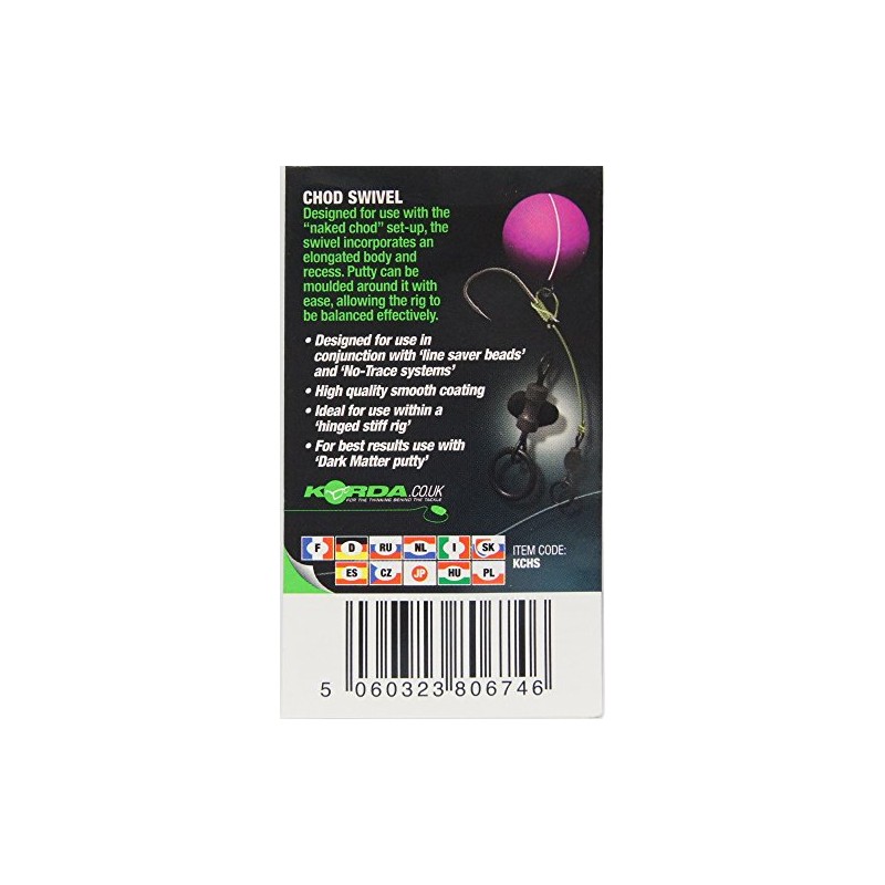 Korda Chod Swivel | Size 11 Ring Swivels for Carp