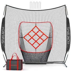 SIYALAICH 7 x 7 ft Baseball & Softball Hitting Net,Pitching Swing Practice Net,for Kids and Adults of All Skill Levels