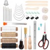 LANZLC Bookbinding Set, 41 Pieces Bookbinding Tools, Bookbinding Materials, Bookbinding