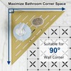 Qeke Corner Shower Shelves, 12” Recessed Tile Shower Shelf, 304