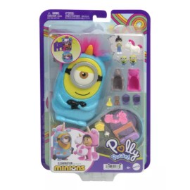 Polly Pocket Playset Minions Compact Doll and Unicorn Toy New with Tag
