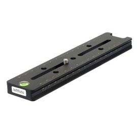 180mm Quick Release Plate with Double Arca Dovetails, Precision Rail with Spirit Level and Precision Decimal Scale, Double Macro Rail