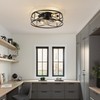 KDG 19.7″ Retro Low Profile LED Ceiling Fans with Light,