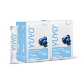 YUYO Electrolitos | 40 Sobres de Electrolitos en Polvo con Creatina (4 Cajas de 10 Sobres) | Sabor Mora Azul | Sin Azúcar | Sodio, Potasio, Magnesio y