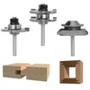 45 Degree Lock Miter Router Bit 1/4 Shank 3-Piece Set: