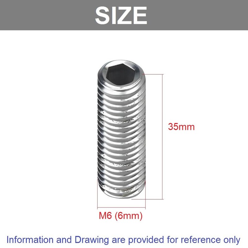 TERF® M6 X 35mm Allen Head Hex Socket Grub Screws