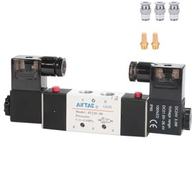 Solenoid Valve AirTAC 4V420-15 DC12V 1/2"PT Double Solenoid 5/2 way Air Pneumatic Internal Pilot 21-114 PSI 5 Port 2 Position Have Memory Function.