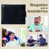 Cartera para Hombre, Carteras Negra para Caballero (Negro)