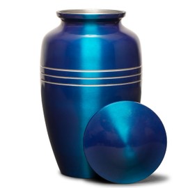Eternal Harmony Large Urn for Ashes, Adult Male & Female Cremation Vase for Human Ashes, Secure Seal & Velvet Bag, Funeral Vase for Men & Women Up to 200 lbs, 7x11” (Large, C Red)