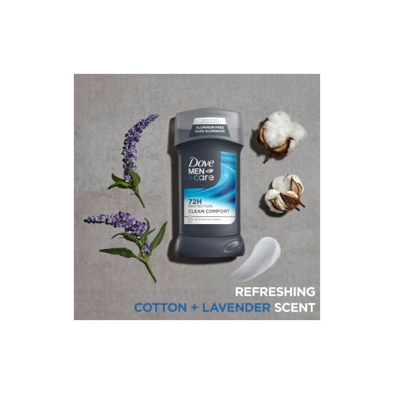 Desodorante en barra Dove Men+Care, Clean Comfort, 3 onzas, paquete