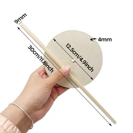 Honbay 4PCS Round Wood Donut Stands Doughnut Dessert Stands Bagels Display Holder, for Wedding, Birthday, Kids, Baby Shower