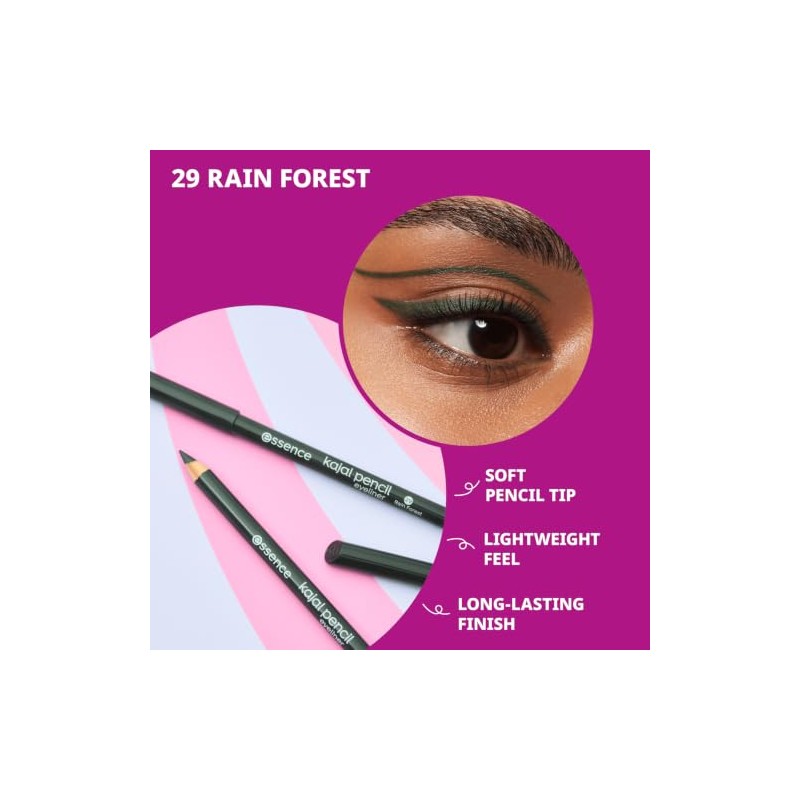 essence kajal pencil, longlasting, defining, colour intense, matte (1g)