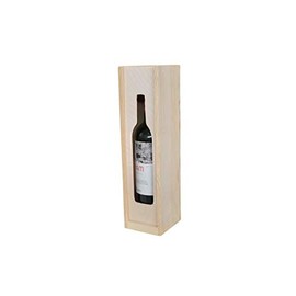 Poole & Sons Inc. One Bottle Slide Top Wooden Gift Box with Window